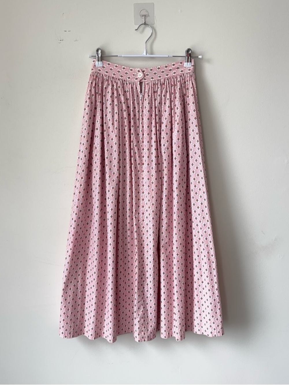 Vintage 80s Ralph Lauren Strawberry Print Skirt Size 6 Pocket Gathered Prairie - Picture 9 of 15